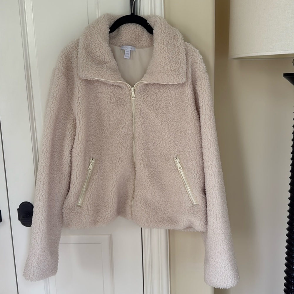 Beyond Yoga Faux Fur Sherpa Zip Jacket